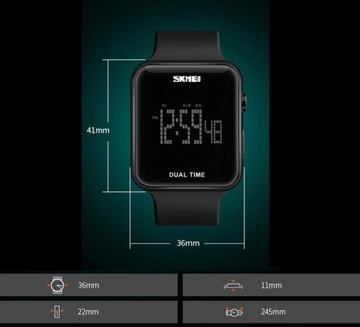 Zegarek damski - SKMEI - elektroniczny data alarm