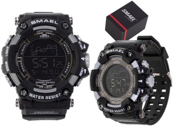 Zegarek męski militarny wodoodporny solidny wytrzymały LED SMAEL czarny