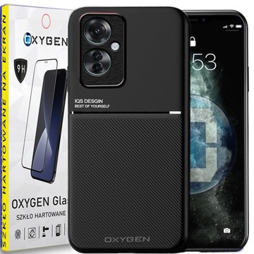 Etui CASE pokrowiec IQS OXYGEN do OPPO RENO11 F 5G + szkło HARTOWANE