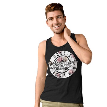 TANK TOP HORROR/ROCK GUNS N ROSES FLORAL