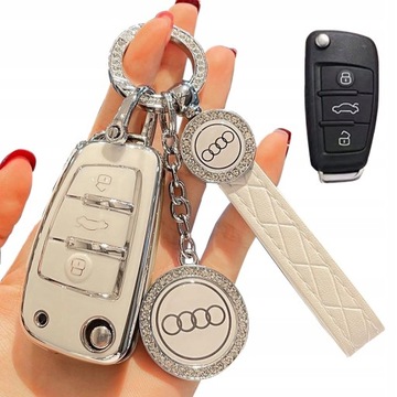 Etui na Kluczyk Samochodowy do Audi-White