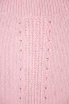H&M Efektowny Modny Kobiecy Sweter Różowy Sweterek Asymetryczny Golf M 38