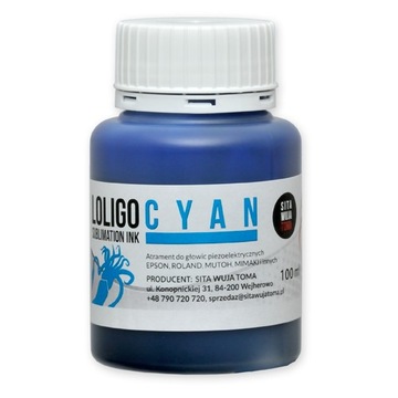 Atrament Loligo - 100 ml - SUBLIMACJA CYAN