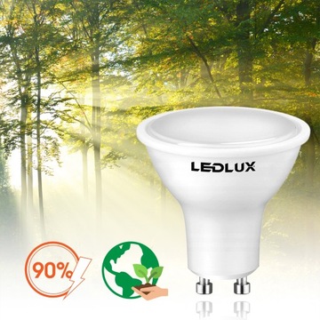 Светодиодная лампа GU10 10Вт = 85Вт SMD 6000К холодная Premium LEDLUX не мигает