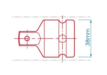 Адаптер для снижения ударных воздействий 3/4 x 1/2 KING TONY 6874P