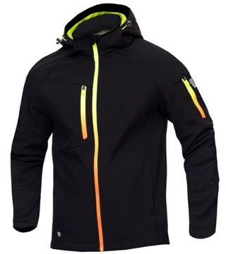 Kurtka softshell ARDON-CREATR czarna, z kapturem, z materiału ElasticTech-F