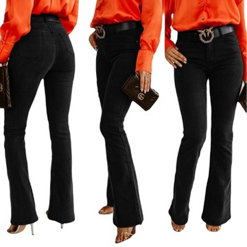 Brax Jeansowe spodnie dzwony czarny W stylu casual Moda Jeansy Jeansowe dzwony 