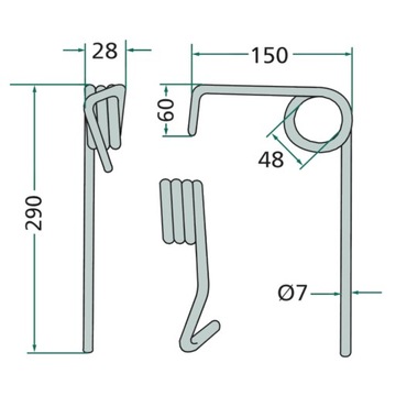 AMAZONE D7 ПЕРЕДНИЕ ПЕРЕДНИЕ ЗАДНИЕ ПАЛЕЦЫ СЕЯЛКИ 3408200 3409200