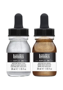 Liquitex płynne farby akrylowe Ink srebrny i brązowy 30 ml