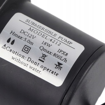 ЦИРКУЛЯЦИОННЫЙ ВОДЯНОЙ НАСОС ТИХИЙ БЕСЩЕТОЧНЫЙ ПОГРУЖНОЙ НАСОС 12 В постоянного тока 18 Вт 800 л/ч