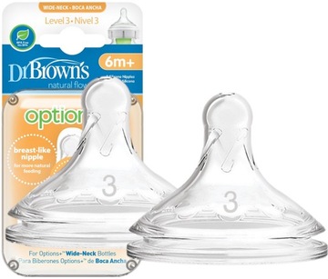 Соска Brown's Pacifier, бутылочка с широким горлышком, 6 м.