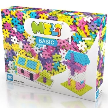 KLOCKI konstrukcyjne WAFLE Meli Basic 600 PINK