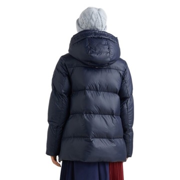 -30% TOMMY HILFIGER KURTKA DAMSKA PADDED LOGO COAT GRANATOWA L