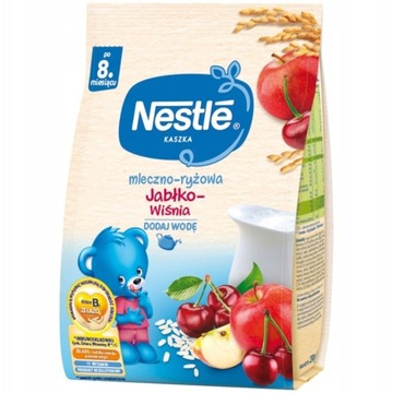 Nestle Kaszka mleczno-ryżowa Jabłko-wiśnia 230 g