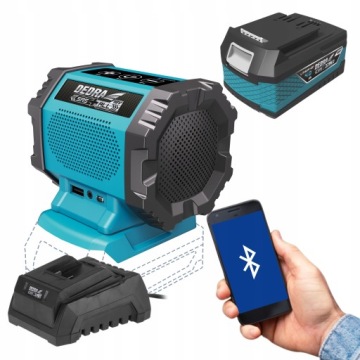 ПЕРЕЗАРЯЖАЕМЫЙ Bluetooth-ДИНАМИК 18 В DEDRA + 4 Ач