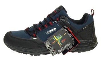 Buty Męskie Trekkingowe DK PREDATOR SoftShell OUTDOOR Sportowe Navy/Red 44