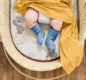 PRZEŚCIERADŁO DO GONDOLI wózka DO KOŁYSKI Z GUMKĄ 80x40 BAWEŁNA 100% Bubi