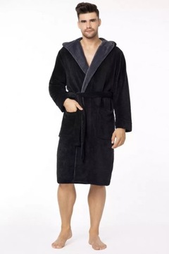 SZLAFROK MĘSKI ENVIE ADAM roz M/L black-grey
