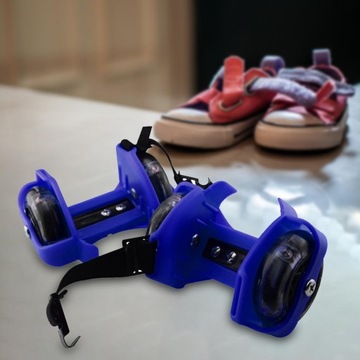 Кольца на каблуке Туфли на колесиках со светящейся подсветкой Кольца на каблуке Ролики синего цвета