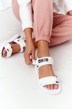 ЛЕГКИЕ СПОРТИВНЫЕ САНДАЛИИ BIG STAR HH274A026 БЕЛЫЕ 37