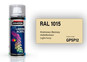 AKRYLOWY LAKIER W SPRAYU kremowo-beżowy RAL 1015