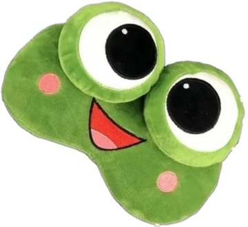 OPASKA NA OCZY MASKA DO SPANIA SNU RELAKSU żabka ŻABA OLDMAN NA GUMCE PLUSZ