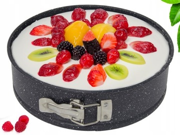 TORTOWNICA FORMA DO PIECZENIA CIASTA OKRĄGŁA BLACHA NON-STICK MARMUREK 26