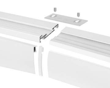 ТОНКАЯ ДВОЙНАЯ АЛЮМИНИЕВАЯ ПОТОЛОЧНАЯ РУЧКА С КРЫШКОЙ 200 СМ ЛЯГУШКА/РУКА БЕЗОПАСНОСТИ