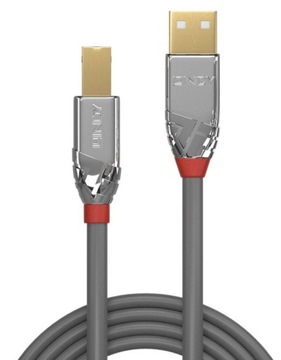 Lindy 36642 Kabel USB 2.0 A-B Cromo Line do Drukarki DAC 2m