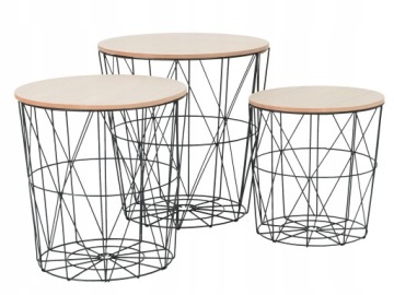 ПРОВОЛОЧНЫЙ СТОЛ TWINS КРУГЛЫЙ L, БОЛЬШОЙ МЕТАЛЛИЧЕСКИЙ ЛОФТ