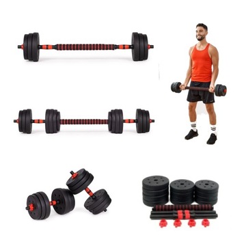 HANTLE 2W1 SZTANGA 20KG ZESTAW GRYF ŁĄCZNIK 2x10KG
