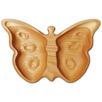 MISKA NA BAKALIE Z DREWNA CZEREŚNIOWEGO MOTYL