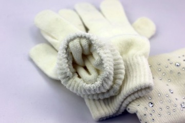 Zestaw zimowy damski opaska na uszy i rękawiczki U.S. Polo Assn. cyrkonie