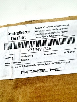 LAMPA ZRCÁTKO PRAVÉHO PORSCHE PANAMERA 971949134A OE