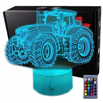 Lampka 3D nocna led usb na prezent Traktor