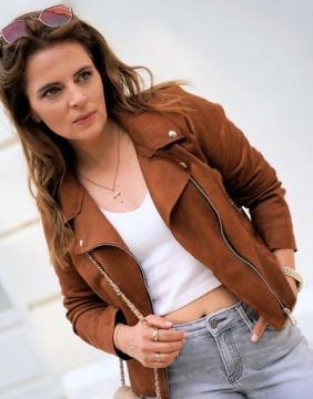 КУРТКА-РАДИАТОР ИЗ ЗАМШИ СЕРЕБРЯНЫЕ МОЛНИИ CAMEL M