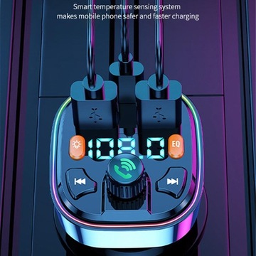 FM-модулятор Bluetooth Комплект громкой связи Беспроводной адаптер Автомобильный FM-модулятор