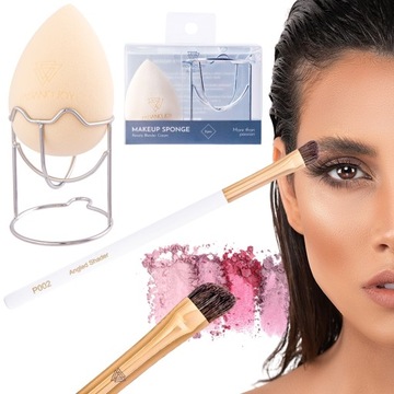 НАБОР ГУБКА И ЩЕТКА-БЛЕНДЕР ДЛЯ МАКИЯЖА ТЕНИ ПОДАРОК ​​ЖЕНЩИНЕ