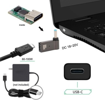 Адаптер кабеля питания USB-C — 4,5x3,0 мм HP ENVY Pavilion ProBook