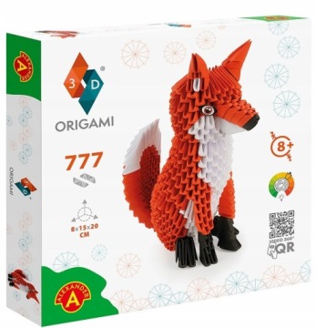 Kreativní Hračka pro batolata Origami Liška Papír Zábava na dlouhé Hodiny