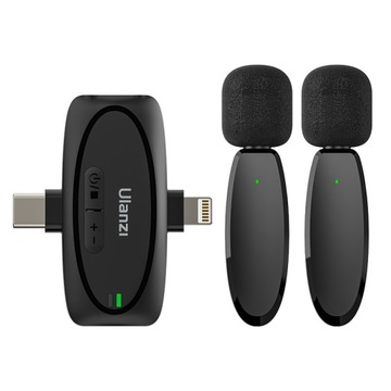 2x Mikrofon Bezprzewodowy ULANZI V6 do Telefonu 3w1 USB TYPE-C iPhone 3,5mm