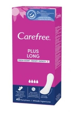 CAREFREE Plus Long wkładki higieniczne 40szt