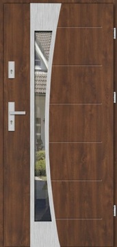POLSKIE DRZWI STALOWE ZEWNĘTRZNE LUKAR INOX 14-T 85MM 90CM UD 1,3