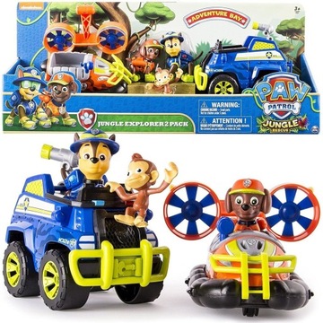 PSI PATROL DŻUNGLA 2 POJAZDY + FIGURKI CHASE ZUMA