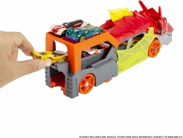 АВТОМОБИЛЬНАЯ ПУСКОВАЯ МАШИНА HOT WHEELS DRAGON TRANSPORTER + машинка Hot Wheels