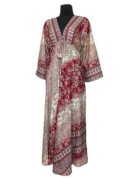 MAXI SUKIENKA jedwab Indyjska BOHO kimono (118) INDIA ONE SIZE