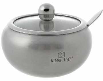 CUKIERNICA Z ŁYŻECZKĄ 460 ml Pojemnik CUKIER MAT