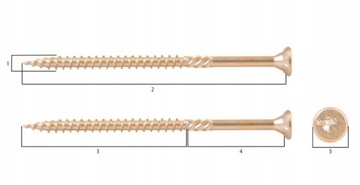 ВИНТЫ СТОЛЯНЫЕ 6х60 TORX С КОНИЧЕСКОЙ ГОЛОВКОЙ 100ШТ.