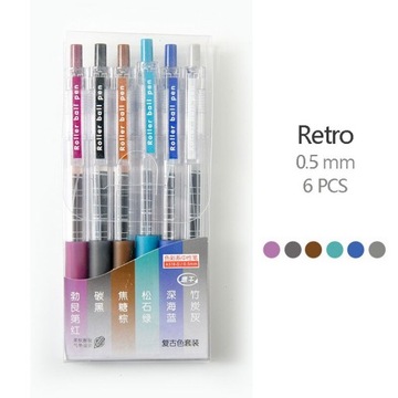 Zestaw w stylu retro 6 ColorSet Kawaii kolorowe ch