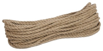 Lina jutowa kręcona żeglarska dekoracyjna 18mm 10m